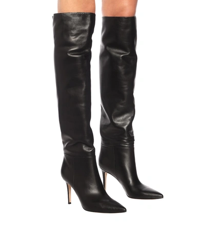 Shop Gianvito Rossi Knee-high Leather Boots In Black