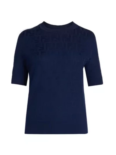 Shop Fendi Ff T-shirt In Dark Blue