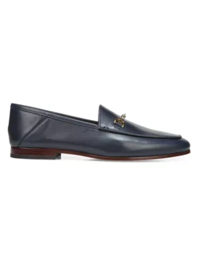 Shop Sam Edelman Loraine Leather Loafers In Navy