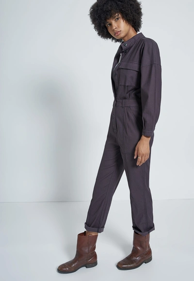 Shop Current Elliott The Meta Coverall - 4 / Washed Black