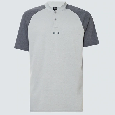 Shop Oakley Icon Bi Color Polo In Gray