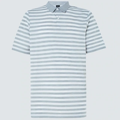 Shop Oakley Aero Striped Polo In Gray