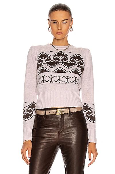 Shop Joostricot 40's Crew Neck Sweater In Posy & Coffee