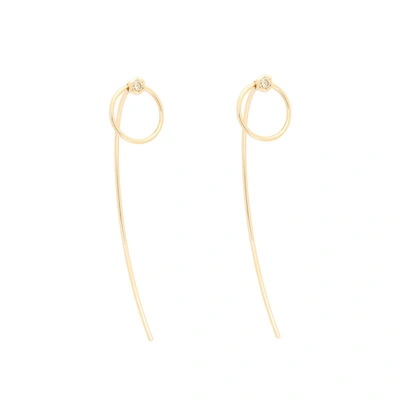 Shop Hirotaka Tribal Arrow Earrings In Yellow Gold / Diamond