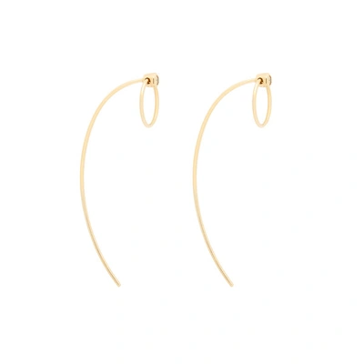 Shop Hirotaka Tribal Arrow Earrings In Yellow Gold / Diamond