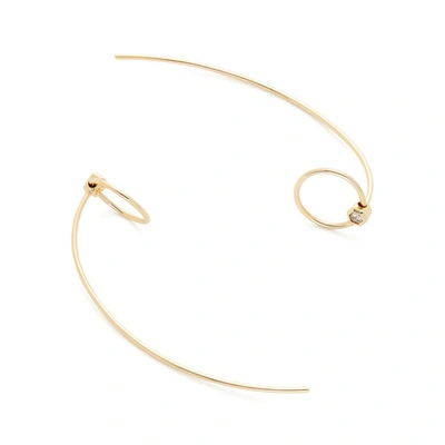 Shop Hirotaka Tribal Arrow Earrings In Yellow Gold / Diamond