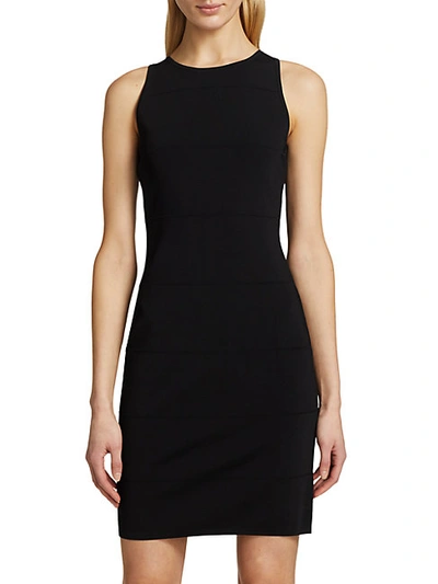 Shop Theory Pointelle Mini Dress In Black
