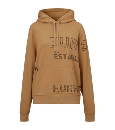 Shop Burberry Oversized Horseferry Print Hoodie