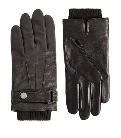 Shop Hugo Boss Boss Leather Gloves