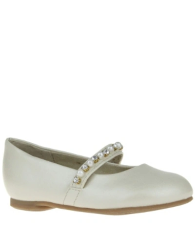 Shop Nina Nataly-t Little Girls Ballet Shoe In Off-white