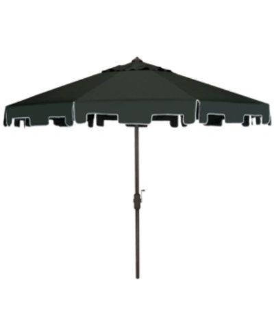 Shop Safavieh Karian Outdoor 9' Umbrella In Dark Green