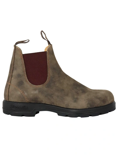 Shop Blundstone Lined Elastic Sided V Cut Boots In Brown