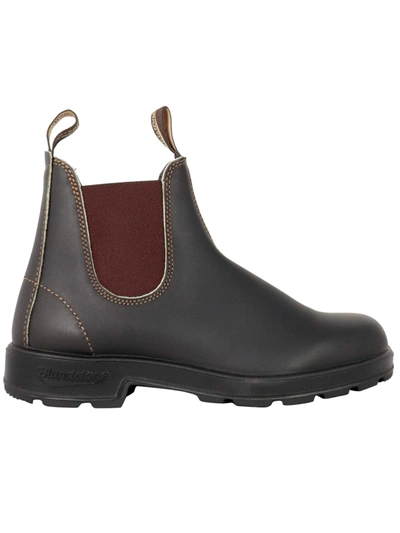 Shop Blundstone Elastic Sided V Cut Boots In Brown
