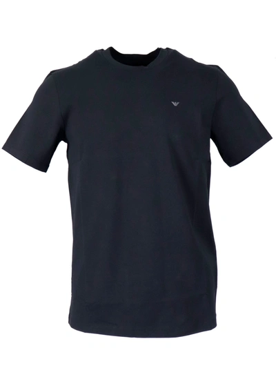 Shop Emporio Armani Man Jersey T-shirt T-shirt In Navy