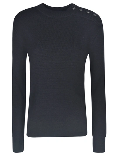 Shop Rabanne Button Embellished Sweater In Black