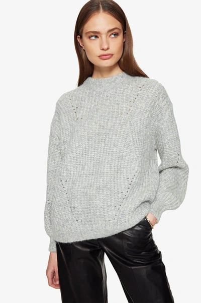 Shop Anine Bing Jolie Sweater In Heather Grey