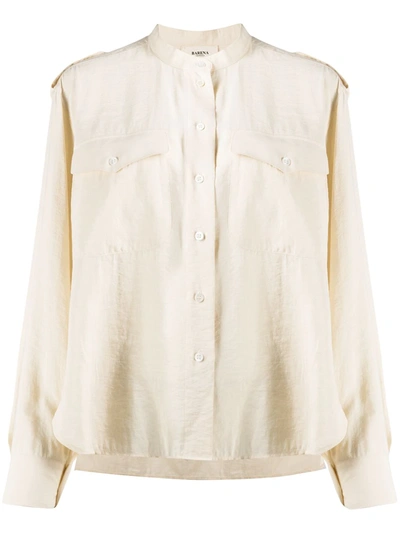 Shop Barena Venezia Flap Pocket Shirt In Neutrals