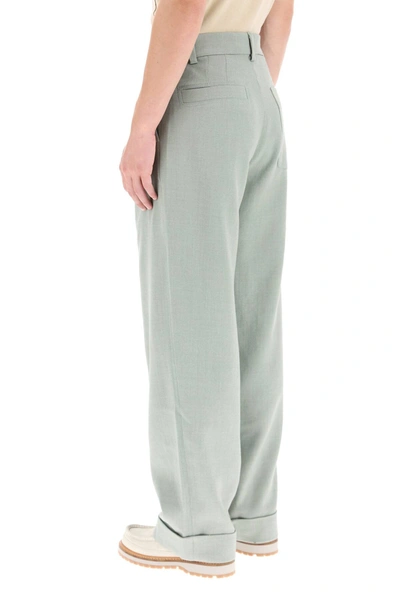 Shop Jacquemus Cavou Trousers In Green
