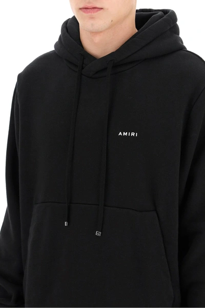 Shop Amiri Classic Logo Hoodie In Black