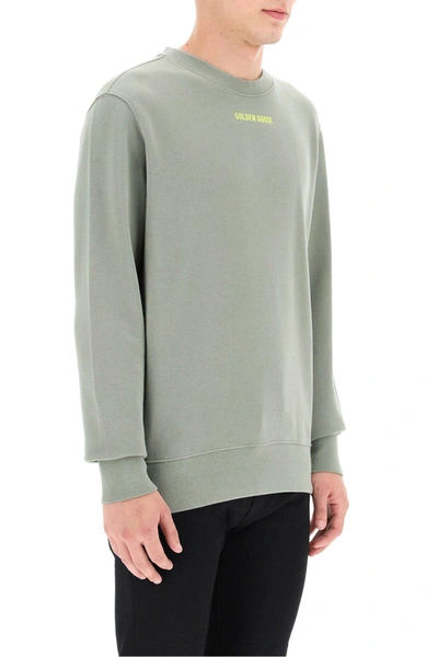 Shop Golden Goose Archibald Sweatshirt With For Use Dream Only Print In Green,yellow