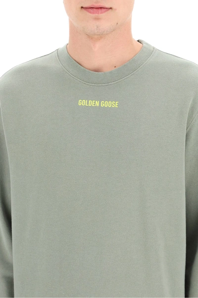 Shop Golden Goose Archibald Sweatshirt With For Use Dream Only Print In Green,yellow