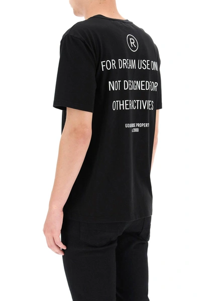 Shop Golden Goose Adamo T-shirt With "for Use Dream Only" Print In Black,white