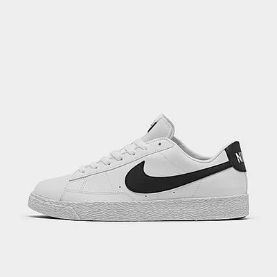 Shop Nike Big Kids' Blazer Low Casual Shoes In White/black