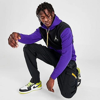 Shop Nike Jordan Men's Jumpman Air Fleece Hoodie In Purple