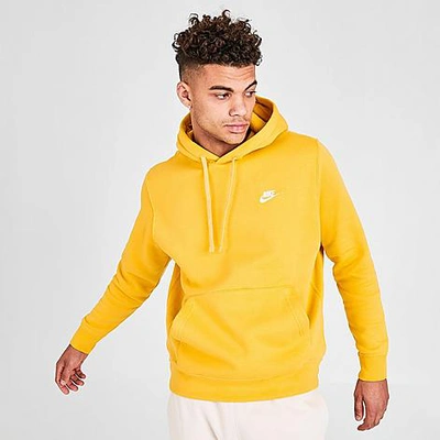 Men's Sportswear Club Fleece Pullover Hoodie In University Gold/university  Gold/white