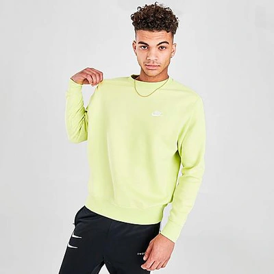 Shop Nike Sportswear Club Fleece Crewneck Sweatshirt In Green