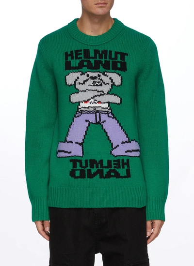 Shop Helmut Lang Helmut Land® Wool Crewneck Sweater In Green