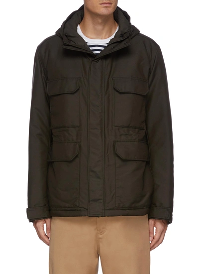 Shop Norse Projects 'nunk Econyl' Hooded Down Jacket In Green