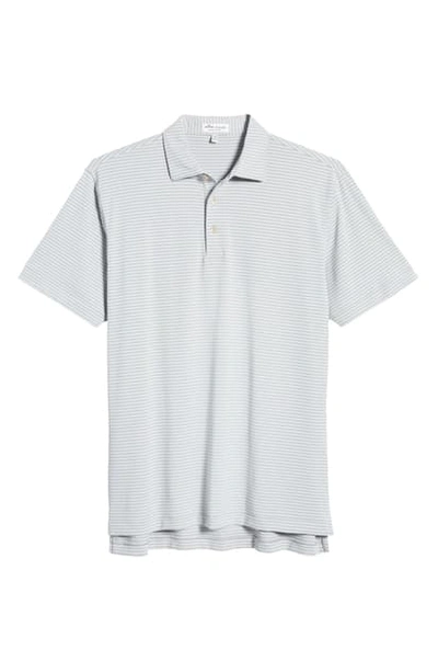 Shop Peter Millar Comers Stripe Polo In Gale Grey