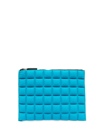 Shop No Ka'oi Quilted Clutch Bag In Blue