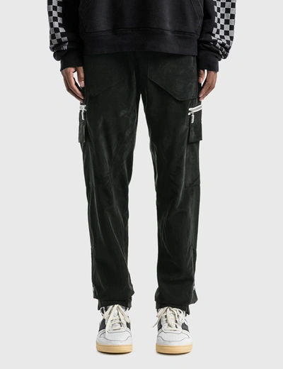 Shop Rhude Cupro Cargo Pants In Black