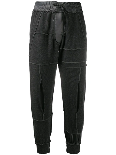 Shop Andrea Ya'aqov Elasticated Cashmere Track Pants In Grey