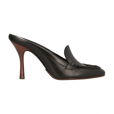 Shop Tod's Leather Pumps In Nero