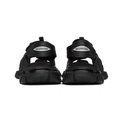 Shop Balenciaga Black Track Sandals In 1000 Black