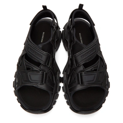 Shop Balenciaga Black Track Sandals In 1000 Black