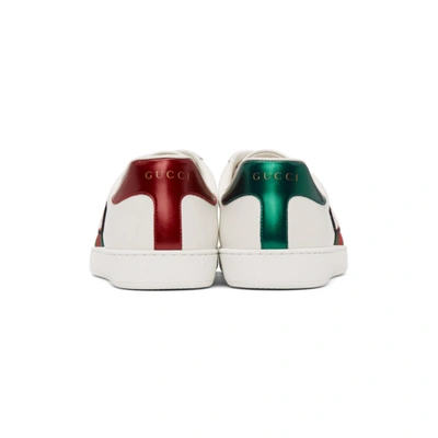 Shop Gucci White Gg Apple Ace Sneakers