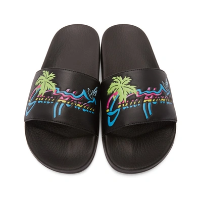Shop Gucci Black ' Hawaii' Pool Slides