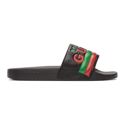 Shop Gucci Black 'original ' Pool Slides