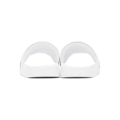 Shop Gucci White 'original ' Pool Slides In 9014 White