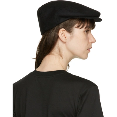 Shop Dolce & Gabbana Dolce And Gabbana Black Wool Newsboy Cap In N0000 Nero