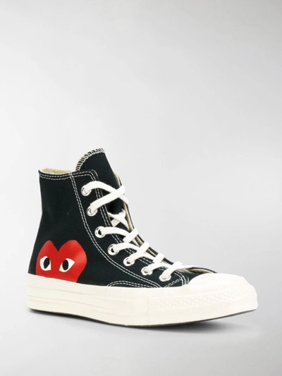 Shop Comme Des Garçons Play Chuck Taylor Sneakers In Black