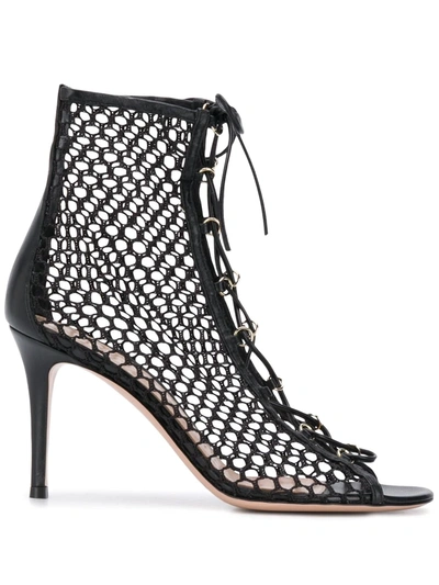 Shop Gianvito Rossi Caged Sandals In Black