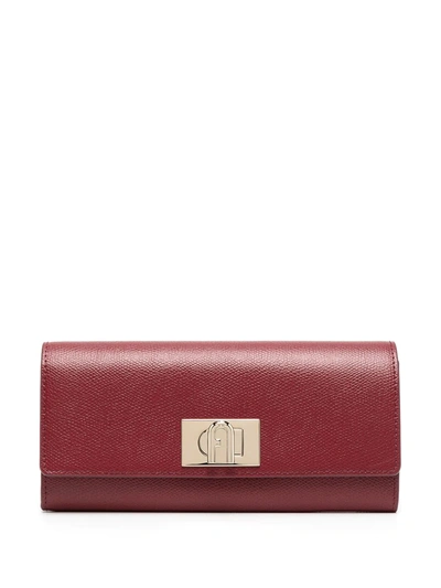 Shop Furla Continental Wallet In Red