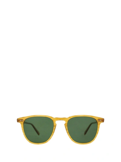 Shop Garrett Leight Brooks Sun Butterscotch Sunglasses In Bt/grn Plr