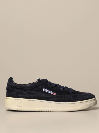 Shop Autry Sneakers In Suede With Logo In Blue