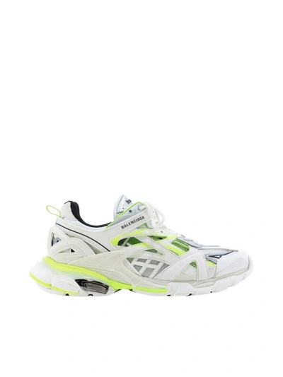 Shop Balenciaga Track 2 Open Sneakers In White Fluo Yellow